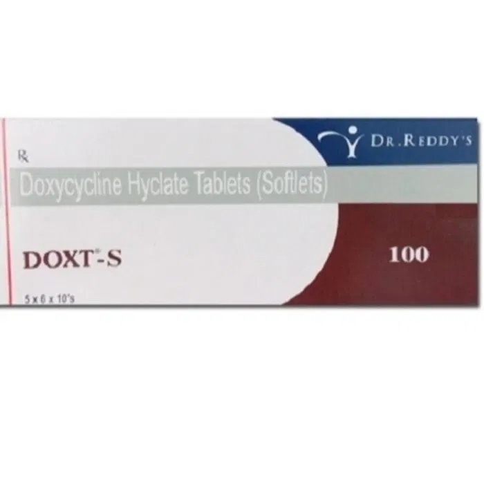 Doxt 50 Mg Tablet Box/Carton showing the Front face.
