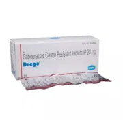 Drego Tablet Box/Carton + Blister Pack showing the Front face.