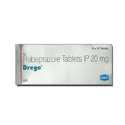 Drego Tablet Box/Carton showing the Front face.