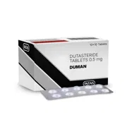 Duman Tablet Box/Carton + Blister Pack showing the Front face.