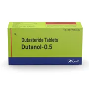 Dutanol 0.5 Mg Tablet Box/Carton showing the Front face.