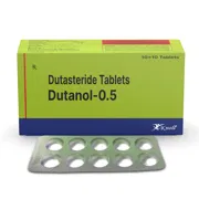 Dutanol 0.5 Mg Tablet Box/Carton + Blister Pack showing the Front face.