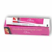 Eflora Cream 15 gm Tube + Box/Carton showing the Front face.