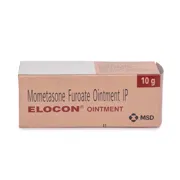 Elocon 10 gm Box/Carton showing the Front face.
