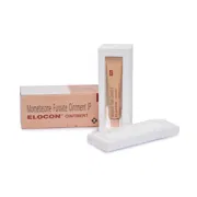 Elocon 10 gm Box/Carton + Tube showing the Front face.