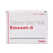Emeset 8 Mg Box/Carton showing the Front face.
