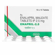 Enapril 2.5 Mg Box/Carton + Blister Pack showing the Front face.