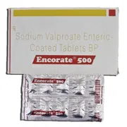 Encorate 500 Tablet Box/Carton + Blister Pack showing the Front face.