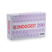 Endogest 200 Capsule Box/Carton showing the Front face.