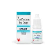 Engatt 0.3% 5 ml Box/Carton + Eye Drops Bottle showing the Front face.