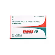 Envas 10 Tablet Box/Carton showing the Front face