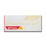Epival Tablet Box/Carton showing the Front face.