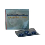 Eriacta 100 Mg Box/Carton + Blister Pack showing the Front face.