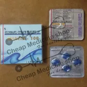 Eriacta 50 Mg Tablet Box/Carton + Blister Pack showing the Front face.
