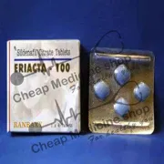 Eriacta 50 Mg Tablet Box/Carton + Blister Pack showing the Front face.