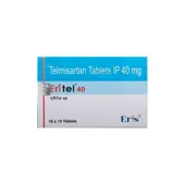 Eritel 40 Tablet Box/Carton showing the Front face.