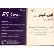 Es Care 40 Mg Tablet Box/Carton showing the Front face.