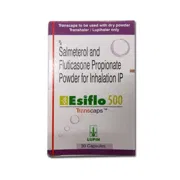Esiflo 500 Transcaps Box/Carton showing the Front face.