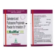 Esiflo 500 Transcaps Box/Carton showing the Front/Back face.