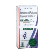 Esiflo Hfa 125 Transhaler Box/Carton showing the Front face.