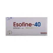 Esofine 40 Mg Tablet Box/Carton showing the Front face.