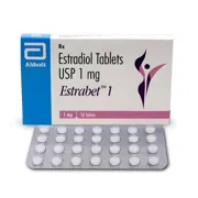 Estrabet 1 Tablet Box/Carton + Blister Pack showing the Front face.