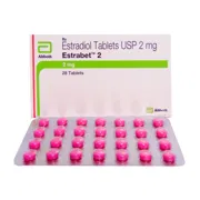 Estrabet 2 Tablet Box/Carton + Blister Pack showing the Front face.
