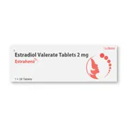 Estrahenz Tablet Box/Carton showing the Front face.