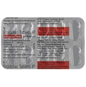 Etogesic 400 Tablet Blister Pack showing the Back face.