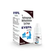 Eyefil 5 ml Box/Carton + Eye Drops Bottle showing the Front face.
