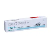 Ezanic 10% Cream Tube showing the Front face.
