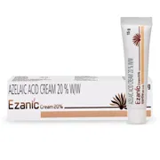 Ezanic 20% Cream Tube + Box/Carton showing the Front face.