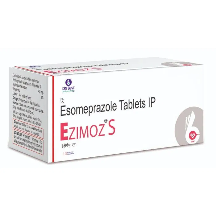 Ezimoz S 40 Mg Tablet Box/Carton showing the Front face.