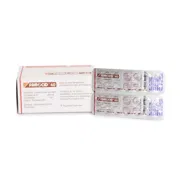 Famocid 40 Mg Box/Carton + Blister Pack showing the Front face.