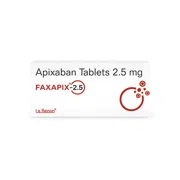 Faxapix 2.5mg Tablet Box/Carton showing the Front face