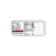 Faxapix 2.5mg Tablet Blister Pack showing the Back face