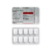 Faxicad 400 Mg Tablet Blister Pack showing the Front/Back face