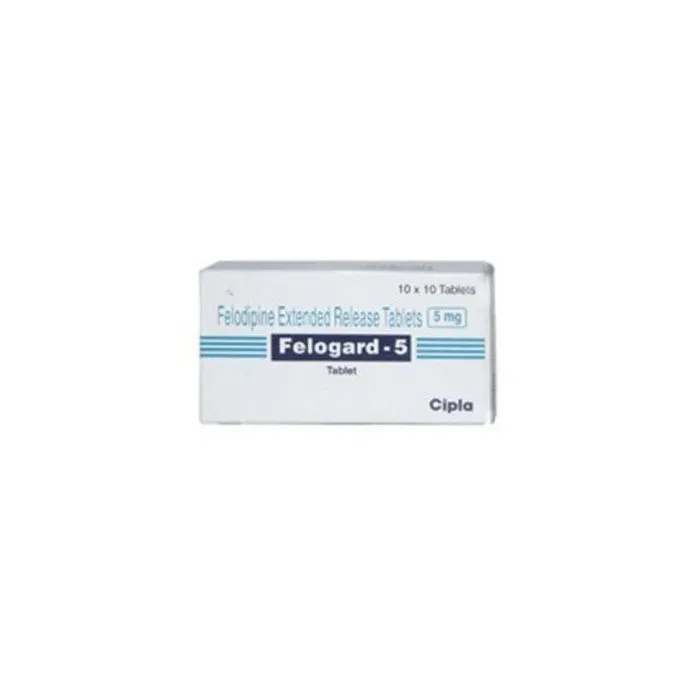 Felogard 5 Mg Tablet ER Box/Carton showing the Front face.