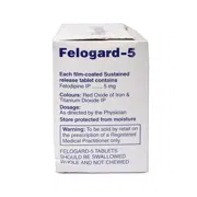 Felogard 5 Mg Box/Carton showing the Back face.