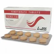 Feno-TG Tablet Box/Carton + Blister Pack showing the Front face.
