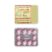 Fenofibric 105 Mg Tablet Box/Carton + Blister Pack showing the Front/Back face
