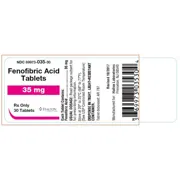 Fenofibric 35 Mg Tablet Box/Carton showing the Back face.