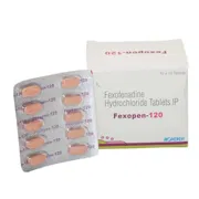 Fexopen 120 Mg Box/Carton + Blister Pack showing the Front/Back face.