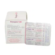 Fexopen 120 Mg Box/Carton + Blister Pack showing the Front and Back face.