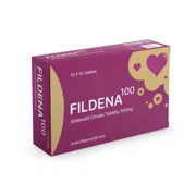 Fildena 100 Mg Box/Carton showing the Front face.