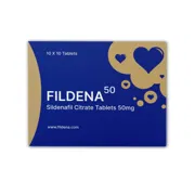 Fildena 50 Mg Box/Carton showing the Front face.
