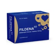 Fildena 50 Mg Box/Carton showing the Front face.