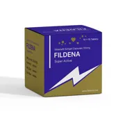 Fildena Super Active Box/Carton showing the Front face.