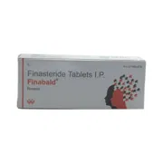 Finabald 1 Mg Tablet Box/Carton showing the Front face.