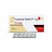 Finap Tablet Box/Carton + Blister Pack showing the Front face.